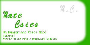 mate csics business card