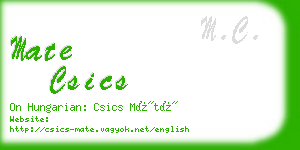 mate csics business card